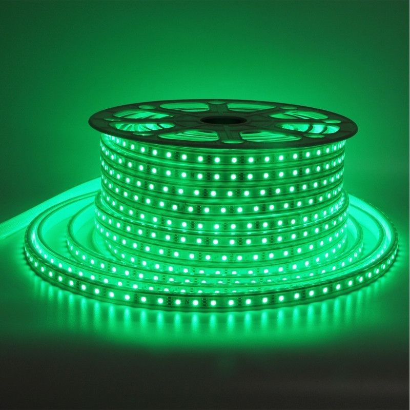 Hybrix HQ LED Strip Ceiling Cove Light (05 Mtr. Length) Rope Light, Double Row (120 LED Per Mtr), Waterproof IP67 & Flexible With Adaptor/Connector, 220v AC, Super Bright GREEN Color Recessed Ceiling Lamp  (Green)