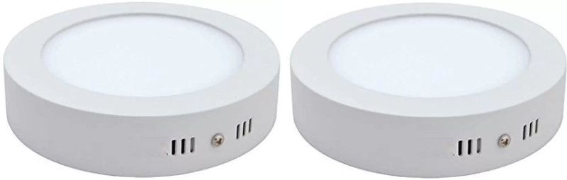 Dhija 6 Watt CBL Round Surface Led Panel Conceal Down Light White 2 Pcs Ceiling Light Ceiling Lamp  (White)