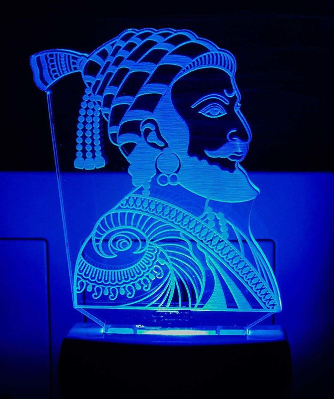 Gojeeva The Chart pati Shiva ji 3D Illusion Night Lamp Comes with 7 Multicolor and 3D Illusion Design Suitable for Room,Drawing Room,Lobby Night Lamp  (12 cm, Clear)