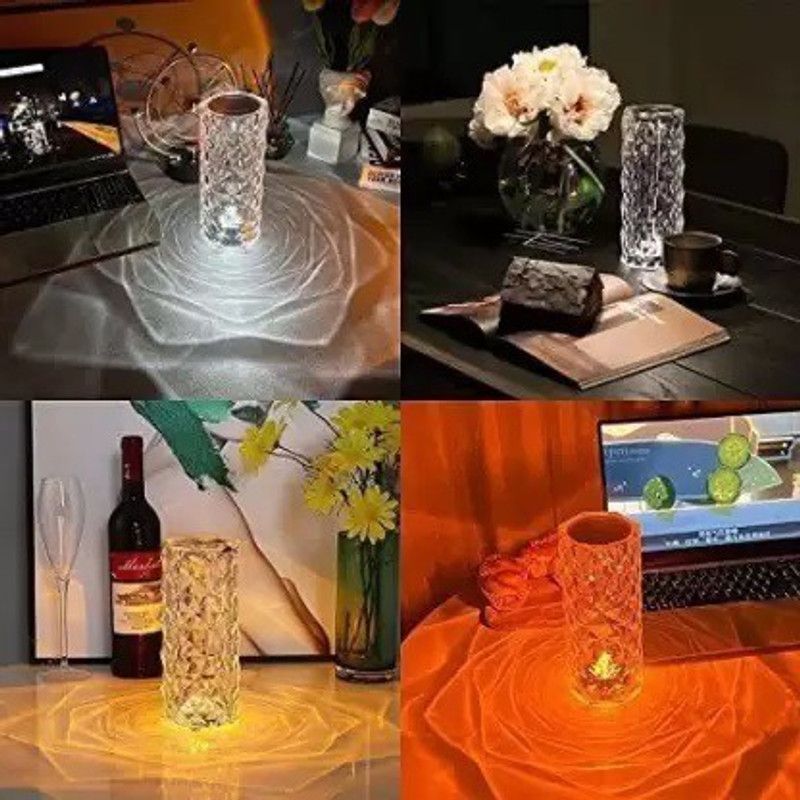 99Drops Crystal Rose Diamond 16 Color Changing Mode LED Night Crystal Lamp - USB Remote Night Lamp  (10 cm, Multicolor)