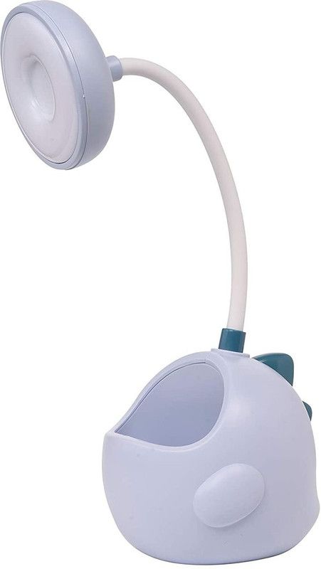 FunBlast LED Rechargeable Desk Lamp Dimmable Eye Care Study Book Light Pencil Cup Foldable Light USB Charging 360° Flexible Gooseneck Night Light for Room Bedroom (Desk Lamp) Table Lamp  (10 cm, Pink)
