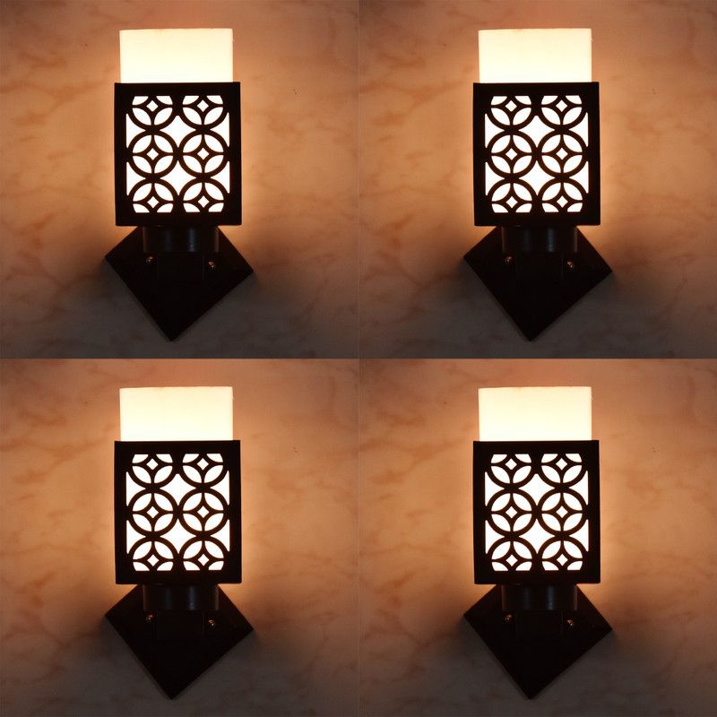 Vaishnav Traders Uplight Wall Lamp Without Bulb  (Pack of 4)