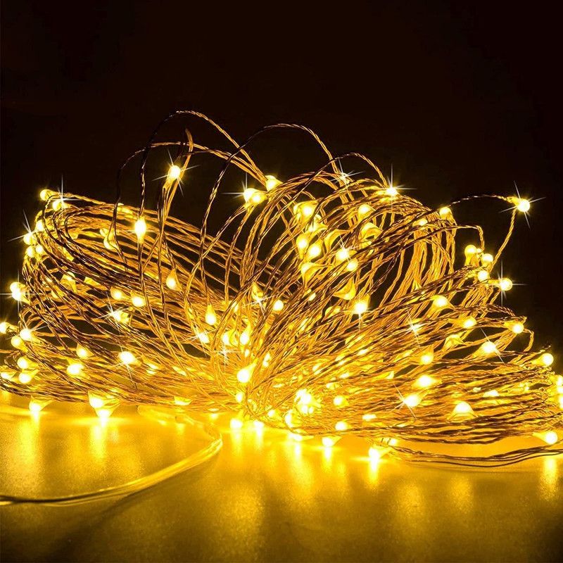 Desidiya 100 LEDs 9.98 m Yellow Rice Lights  (Pack of 1)