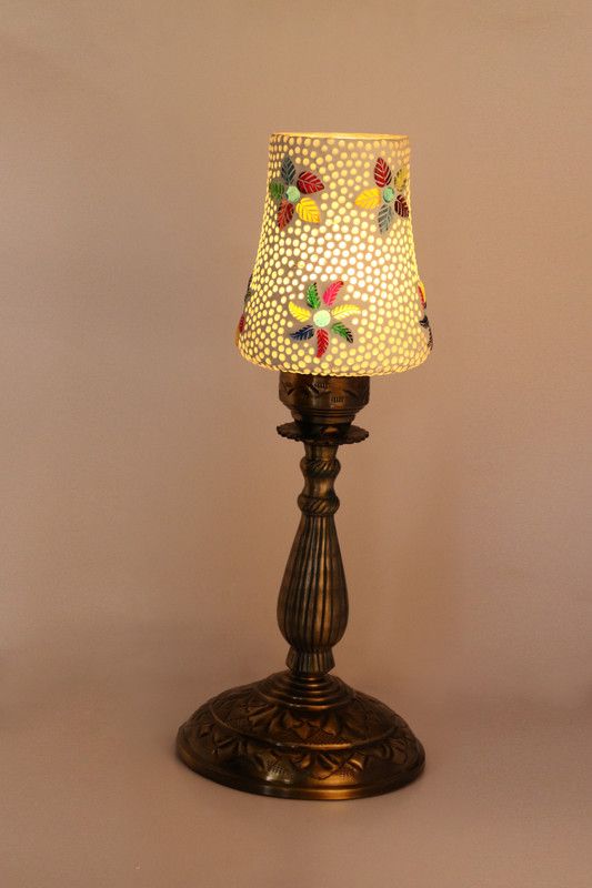 AFAST New Designer Central Table Lamp With Colorful Glass Decorative With Colorful Beads & Chips & High Quality Stand AA5 Table Lamp  (55 cm, Multicolor)