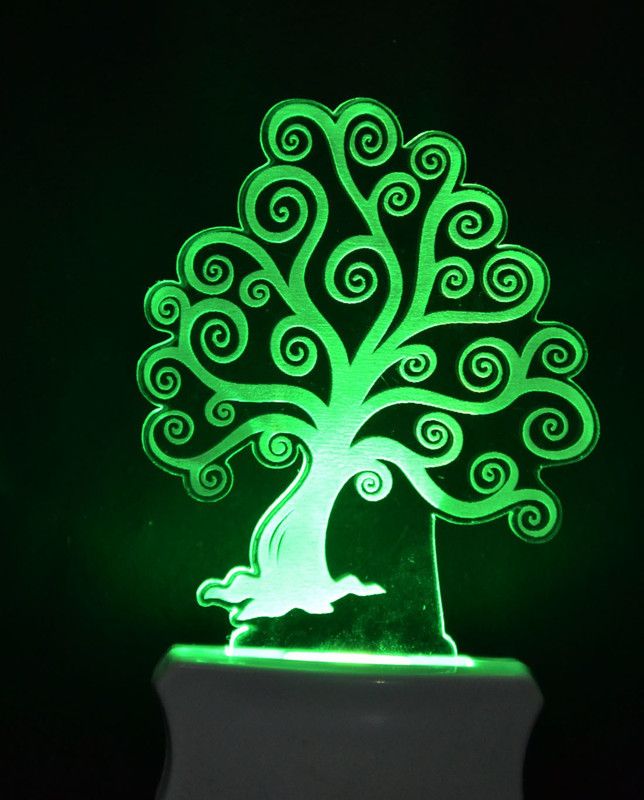 SAVA The Tree 3D Illusion Night Lamp Comes with 7 Multicolor Night Lamp  (12 cm, Multicolor)