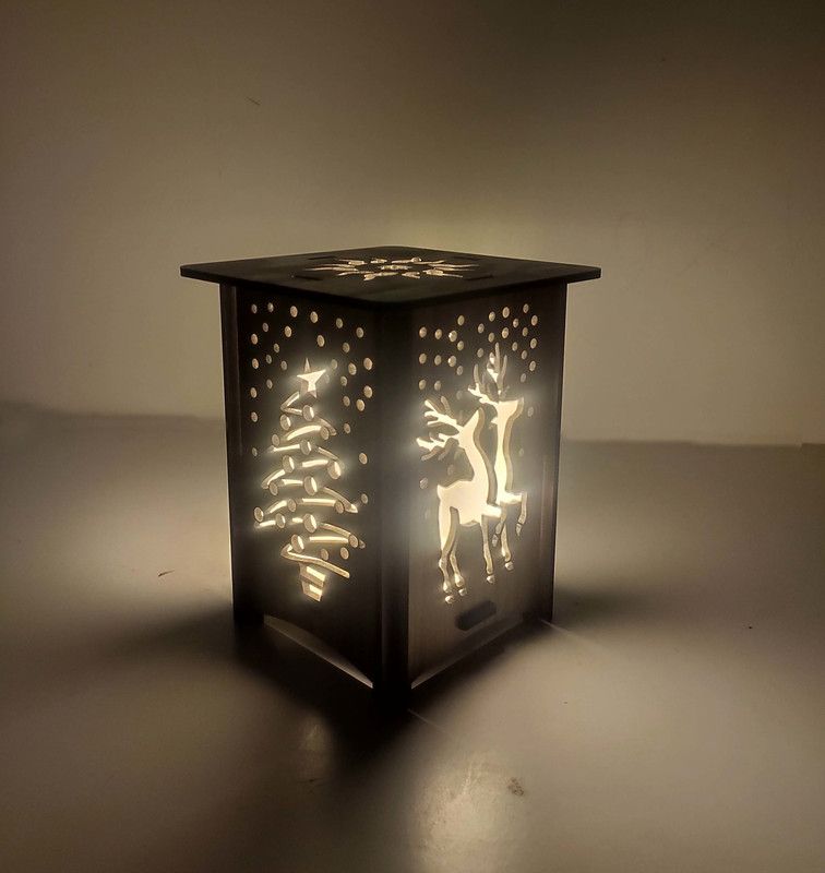 TL-Christmas Table Lamp  (14 cm, Brown)