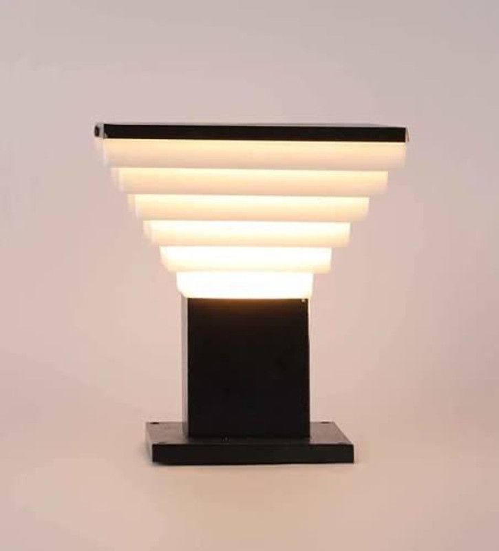HomesElite Outdoor Lamp Fixture Gate Light Outdoor Lamp  (Black, White)