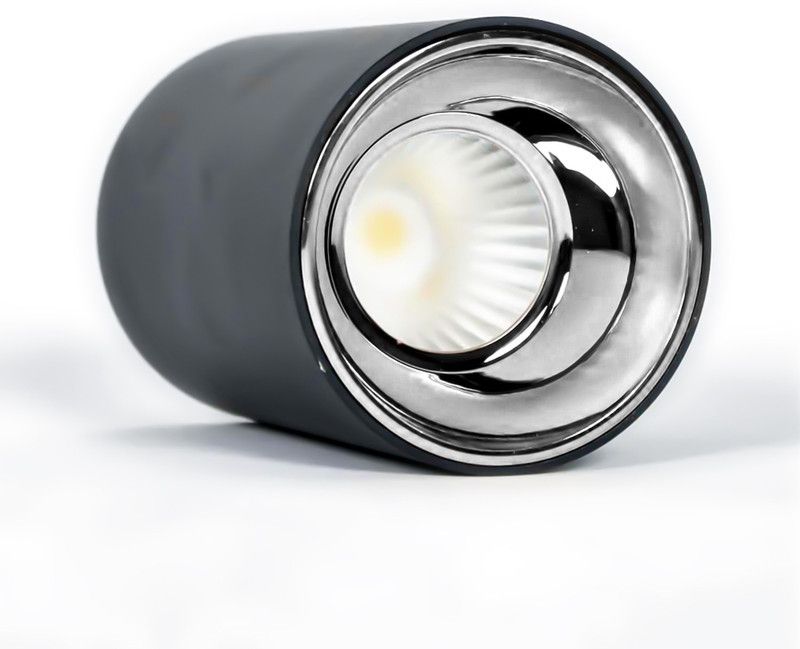 Harold Electricals 20W Antiglare Downlight Surface COB (Warm White Light Chrome Reflector)Pack of 1 Ceiling Light Ceiling Lamp  (Black)