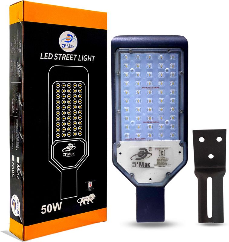 D'Mak 50 Watt Lens Street Light Post Light Outdoor Lamp  (White)
