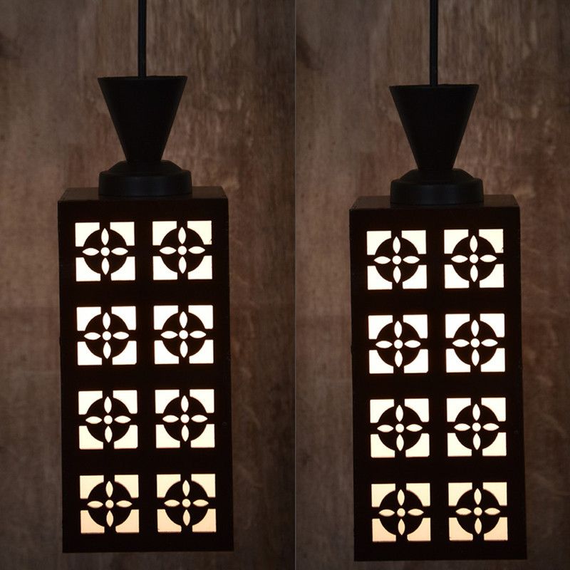 Wooden Hanging Lamp Style Hanging Lamp (Pack of 2) Pendants Ceiling Lamp