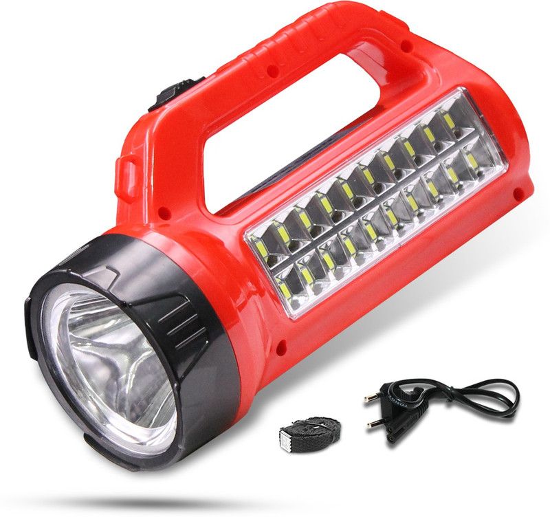 Make Ur Wish Bright LED Rechargeable Flashlight 50W + 20 SMD Side Ultra Led Brightest Torch  (Multicolor, 3.3 cm, Rechargeable)