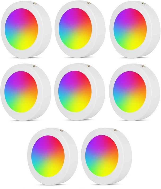 Brightstar 9W 3in1 Multicolour Surface Led (Red/Pink/Blue) Pack-8 Recessed Ceiling Lamp  (Red, Blue, Pink)