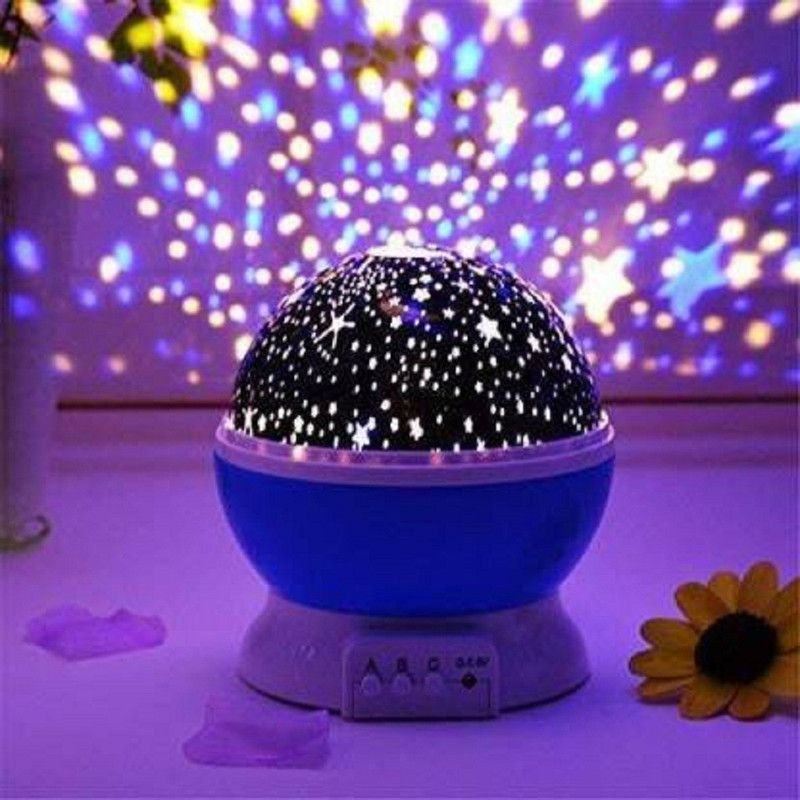UNIQUE VATIKA Star moon night light rotating LED Night Lamp  (12 cm, Multicolor)
