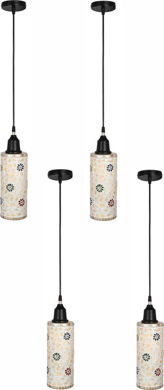 AFAST New Launch Decorative Colorful Mozac Pendant Hanging Ceiling Lamp Ornamented With Magical (Set Of Four)AR-35 Pendants Ceiling Lamp  (Multicolor)