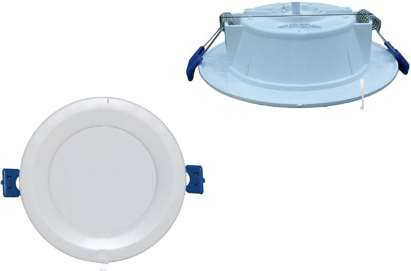 KBG 7 Watt Warm White Round Concealed Light Ceiling Lamp White 2 Pcs Chandelier Ceiling Light Ceiling Lamp  (White)