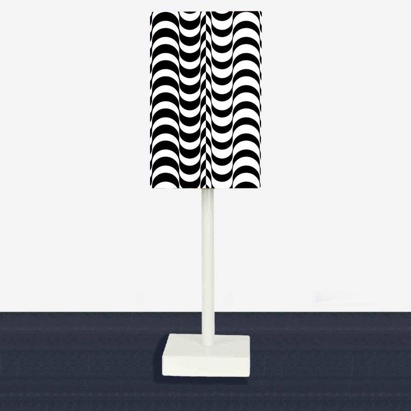 Nutcase Black Wave Pattern Table Lamp  (30.5 cm, Multicolor)