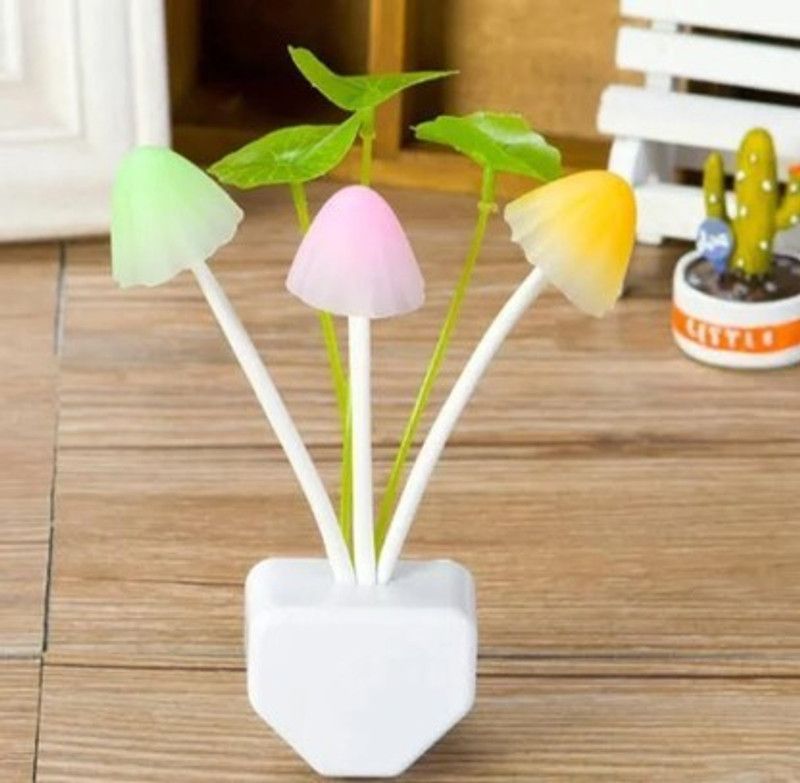 Mushroom Color Changing ,Multi Color Led Sensor Flower Night Lamp for bedroom Night Lamp  (8.5 cm, MULTICOLOR)