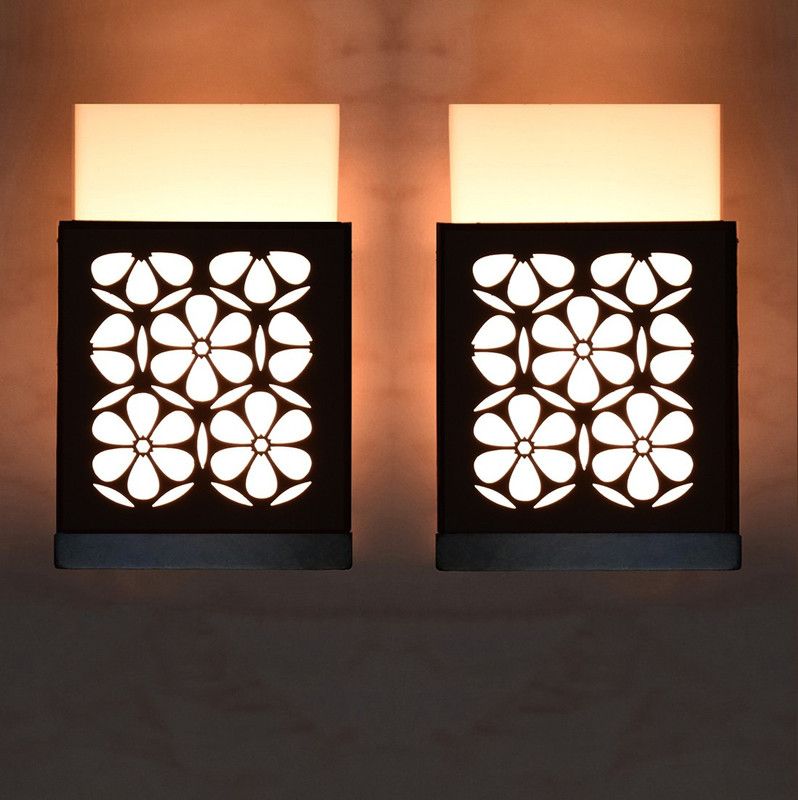 Shreenika Uplight Wall Lamp Without Bulb  (Pack of 2)