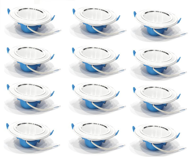 Brightstar 9 WATT Pack of 12 White Colour Conceal Light Downlight Ceiling Light Ceiling Lamp Recessed Ceiling Lamp  (White, Blue)