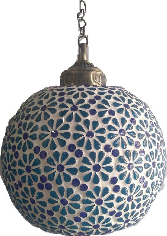 shri ganesh handicrafts celling lamp Pendants Ceiling Lamp  (Blue)