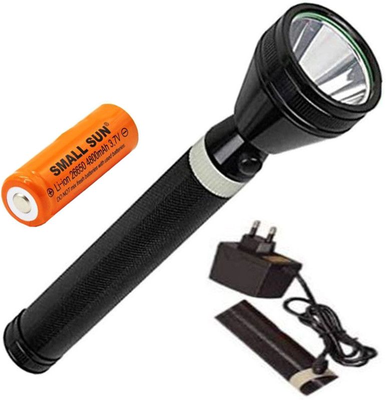 SmaaLL SUn New Professional Rechargeable Long Beam 700Mtr Led Flash Light Torch Torch  (Black, 17 cm, Rechargeable)
