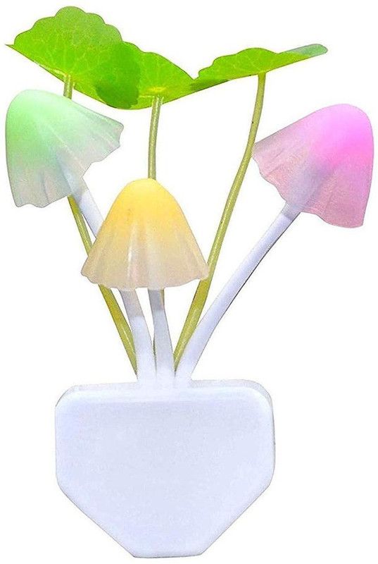 Da Novira Mushroom Flower Light With Autometic Sensor Night Lamp  (13 cm, Multicolor)