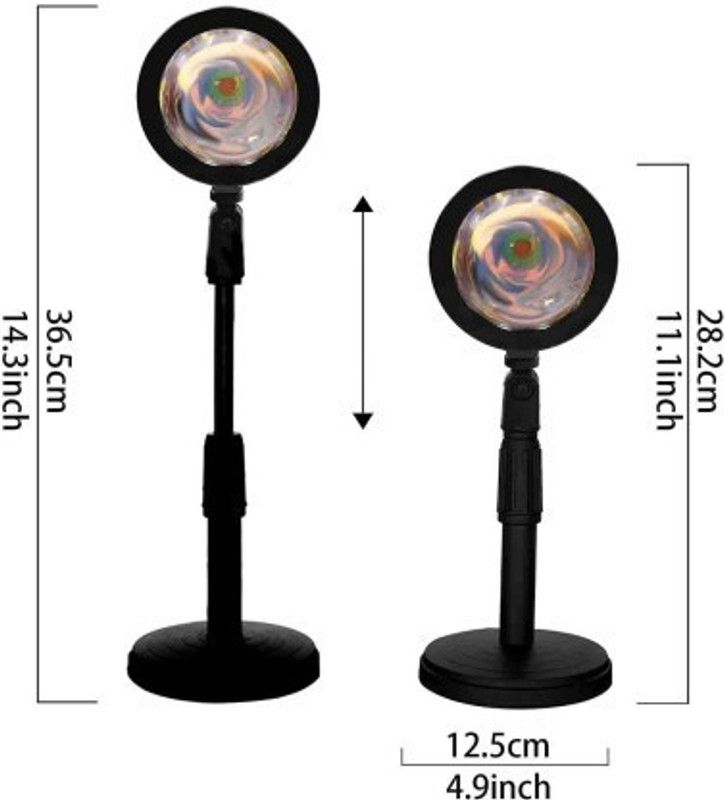 Sunset Lamp Projector Light 180 Degree Rotation Led Light for Photography_S80 Night Lamp  (5 cm, Multicolor)