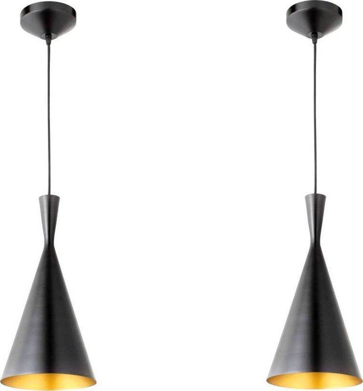 R S TRADERS LIGHTINGS R mp 3 006 Pendants Ceiling Lamp  (Black)