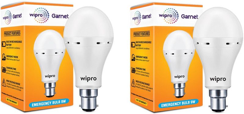 Wipro NE9001_2 4 hrs Bulb Emergency Light  (White)