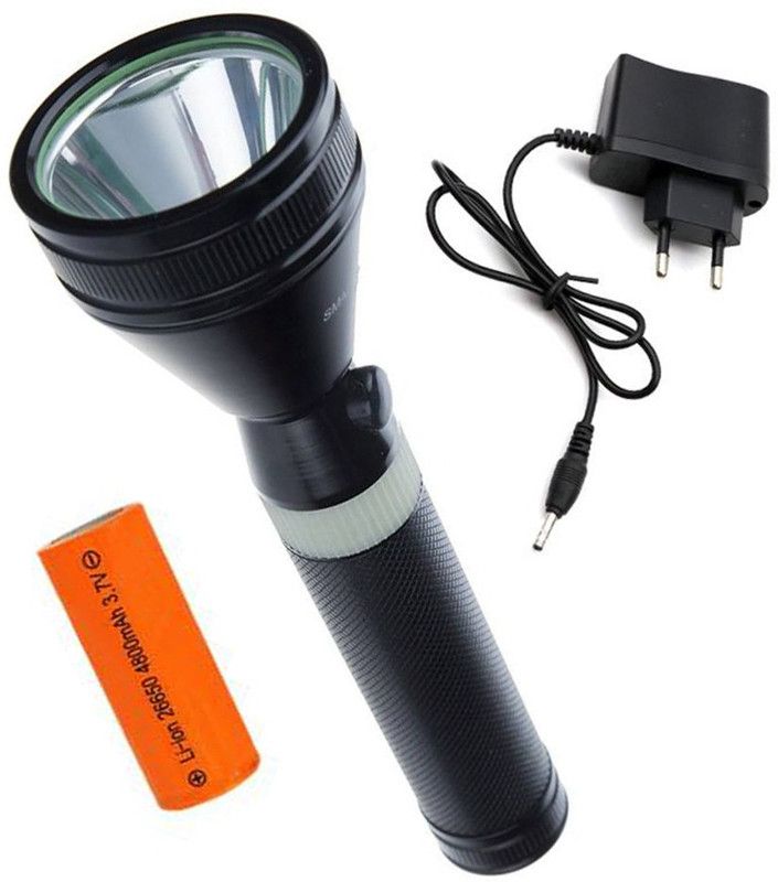 SMALL-SUN New Professional Heavy duty 1000 mtr range waterproof rechargeable torchlight Torch  (Multicolor, 18 cm, Rechargeable)