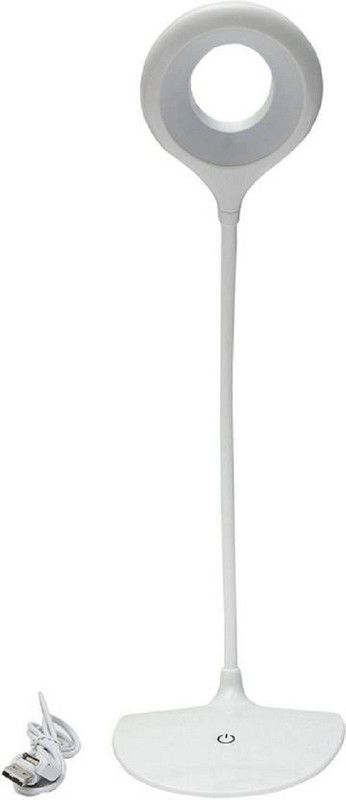 Easypro 4 LED Rechargeable Table Lamp Study Lamp round shape Study Lamp Table Lamp  (15 cm, White)
