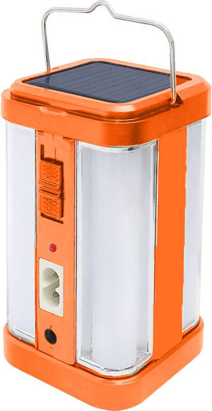 FIRSTLIKE 4 Tube 360 Degree Extra Bright with Electric & Solar Rechargeable 10 hrs Lantern Emergency Light  (Orange)