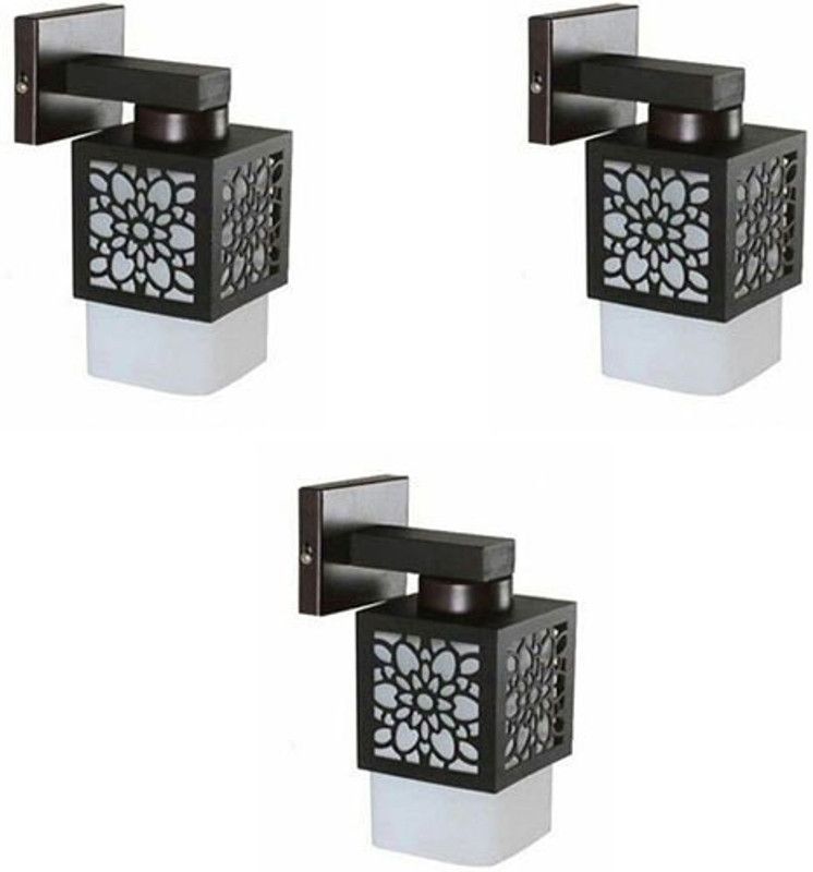 GLAZO Wallchiere Wall Lamp With Bulb  (Pack of 3)