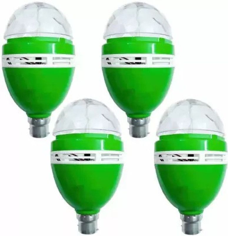 Glamezone LED Stage Light Disco Party Bulb Lamp Pack of 4 Single Disco Ball  (Ball Diameter: 2.5 cm)