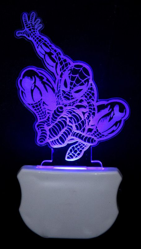 Zulka Get Your Traditions GOJ_3D Spiderman Night Lamp 68 Night Lamp  (12 cm, Multicolor)