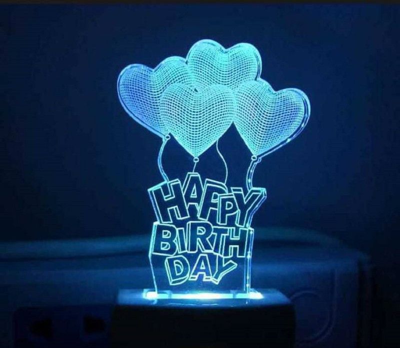 Shivang Brand 7 Color Changing Led Night Lamp Night Lamp  (10 cm, White)