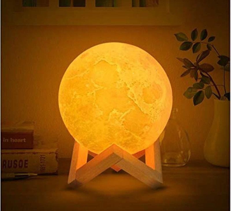 kp Moon light Night Lamp  (12 cm, White)