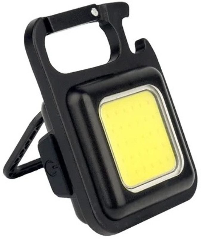 Wifton SMALL flashlight, 800 lumens bright rechargeable Keychain 3 hrs Torch Emergency Light  (Black)