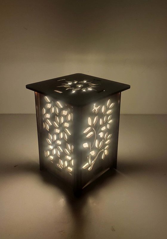 TL-Flower Table Lamp  (14 cm, Brown)
