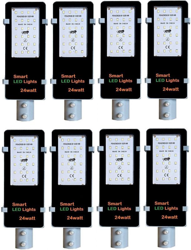 SMART 24watt Pack of 8 Flood Light Outdoor Lamp  (White)