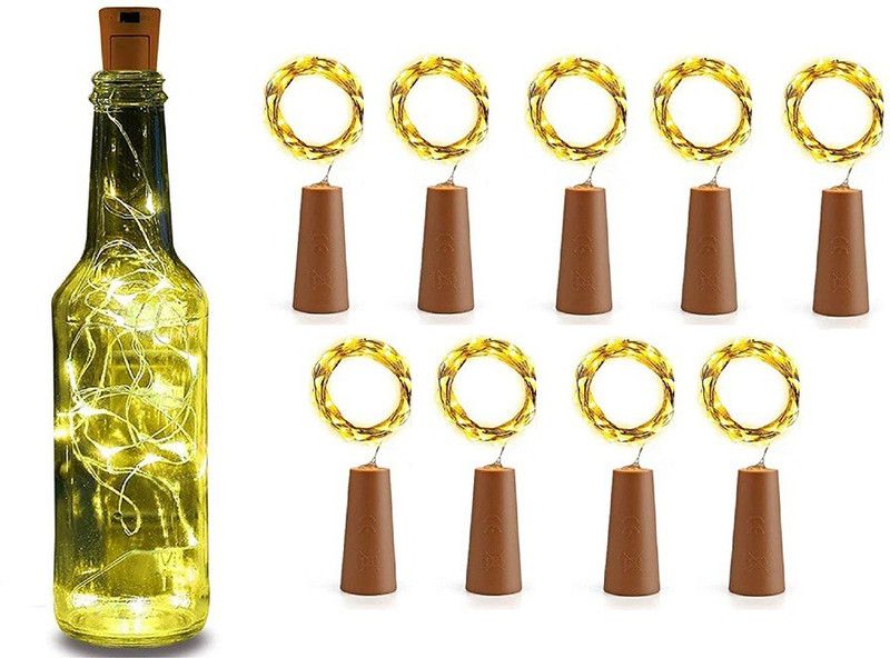 Dream Sight 20 LEDs 2 m Yellow Rice Lights  (Pack of 10)