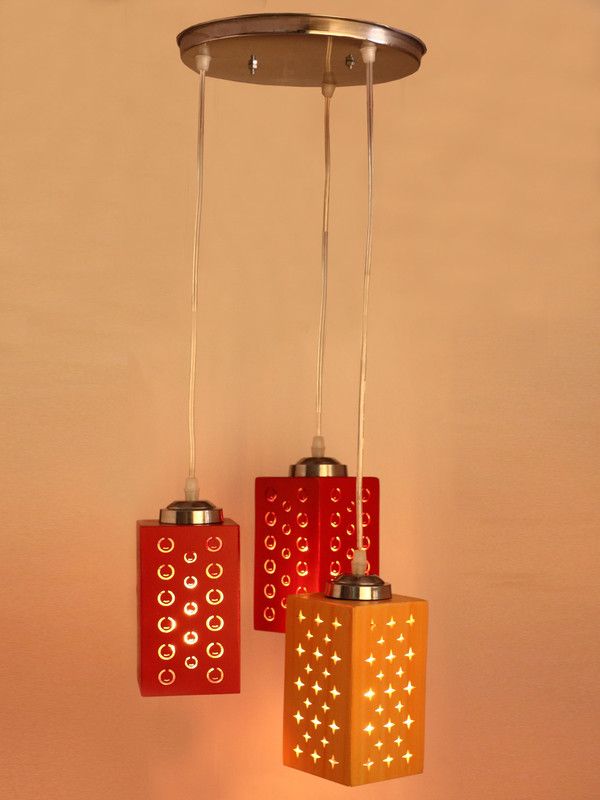 AFAST Afast Triple Pendent Hanging Ceiling Lamps Pendants Ceiling Lamp  (Multicolor)