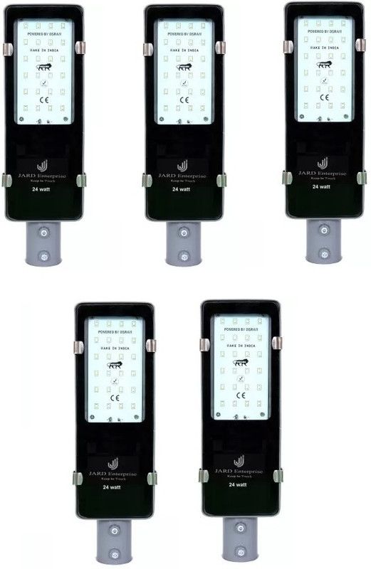 JARD ENTERPRISE 24 Watt IP 65 Waterproof LED Street Light White color Pack of 05 Flood Light Outdoor Lamp  (White)
