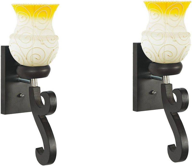 Somil Wallchiere Wall Lamp Without Bulb  (Pack of 2)