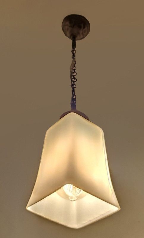 Gpal RATAN Ceiling Pendant Designer Printed Hanging Lamp (Clear) Pendants Ceiling Lamp Pendants Ceiling Lamp  (White, Green)