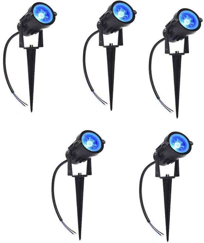 D'Mak gl_6w_blue_pack_of_5_ Post Light Outdoor Lamp  (Blue)