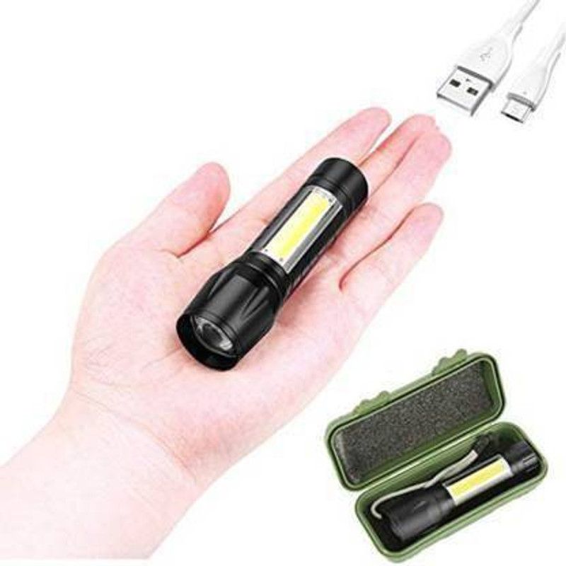 HASRU RECHARGEABLE TROCH 5 hrs Torch Emergency Light  (Black)