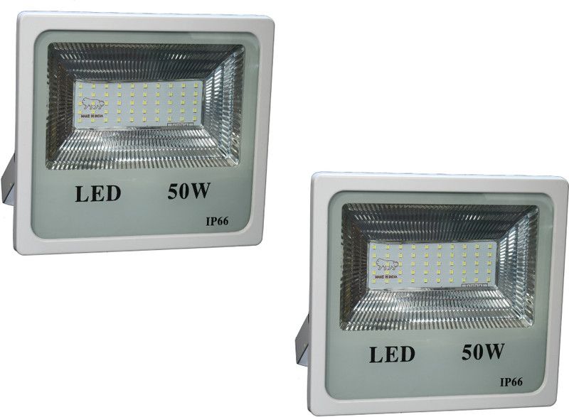 D'Mak 50WATT_slim_FL_02_SET(dmak) Flood Light Outdoor Lamp  (White)