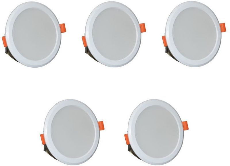 Swift Lite LED Light 8W - Round Panel Light - Natural White(NW - 8W RPL) Pk - 5 Recessed Ceiling Lamp  (White)