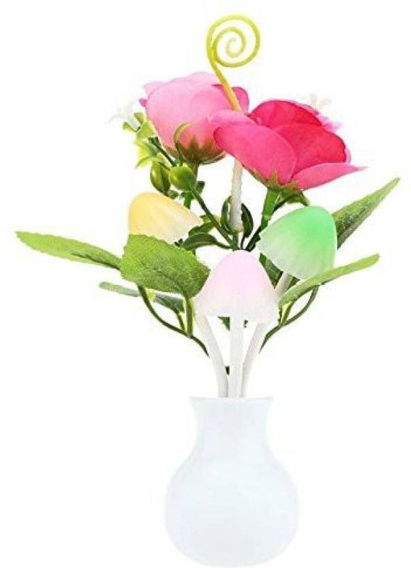 Oxfo Mushroom LED lights - Automatic Sensor (on/off) Multi-Color Changing Bed Flower Design Night Lamp  (13 cm, White)